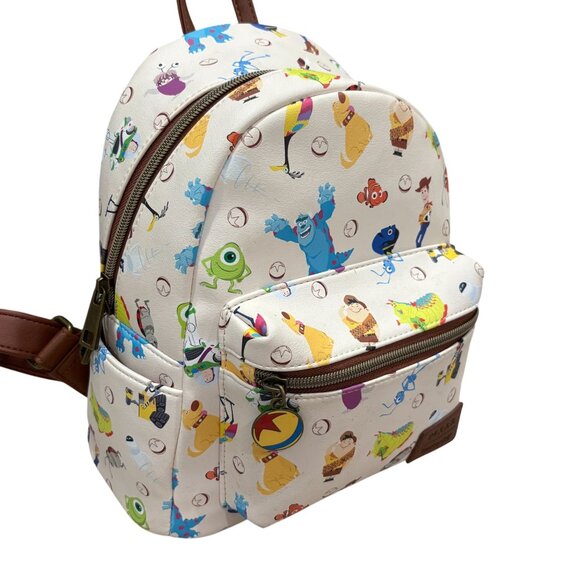 Disney Pixar 25th Anniversary Mini Backpack & Cardholder Set Faux Leather Toy St